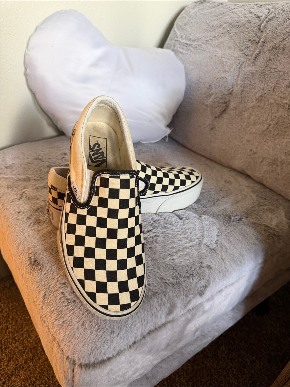 Van’s Unisex Checkerboard Slip-On Sneakers -